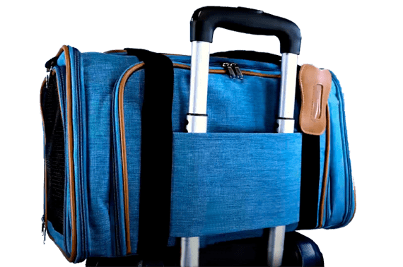 Bolsa Pet Expansível Transporte Cão e Gato Luxo - Meepets foto de detalhe da bolsa para pet expansível